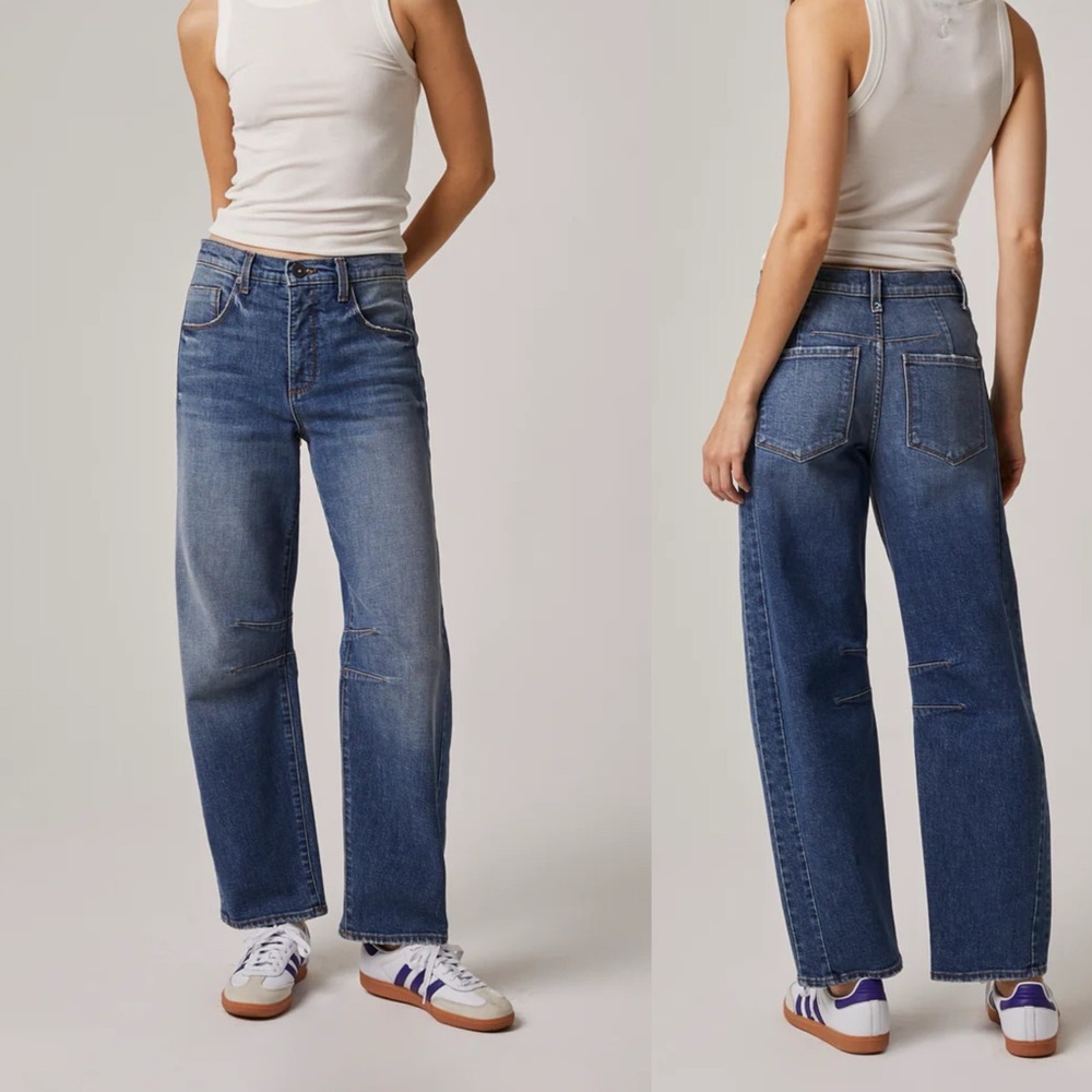 Brand New- edyson jack high rise slouchy barrel jeans in medium wash💙